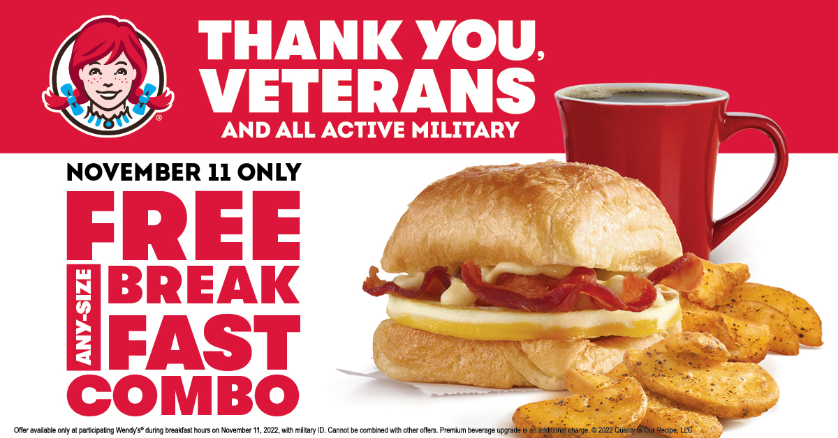Wendy's Offers Veterans FREE Breakfast Bay County Chamber of Commerce