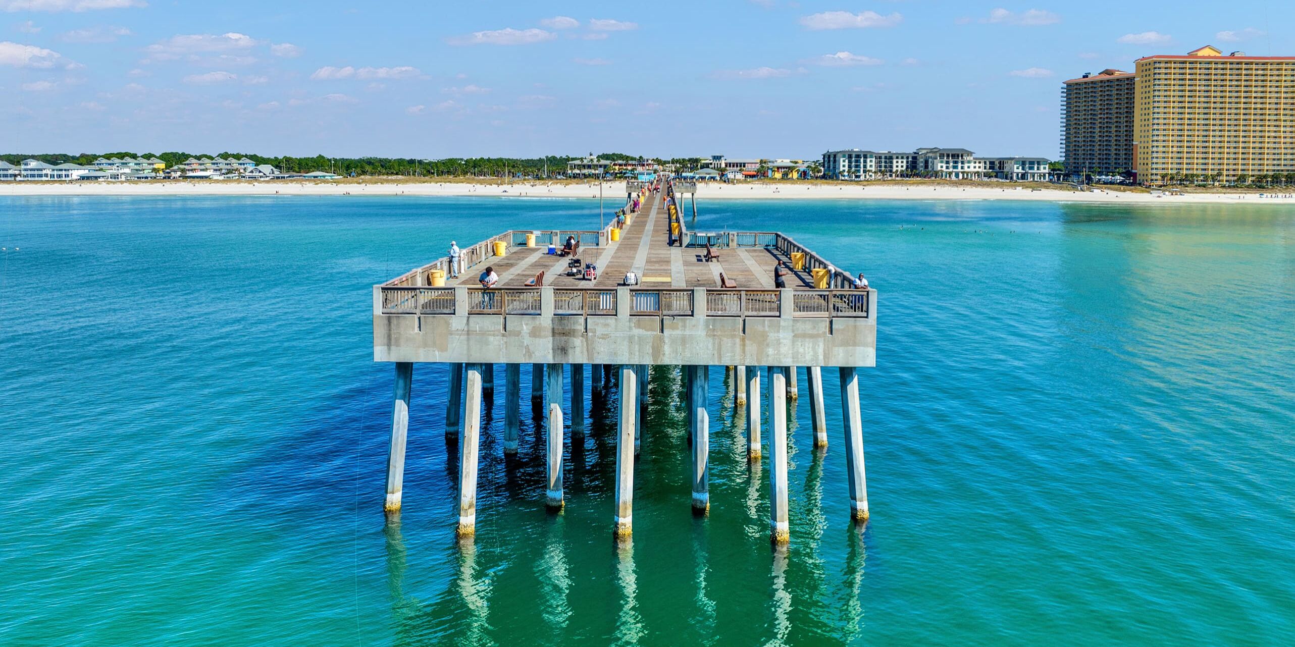 Russell-Fields Pier extending into the Gulf in Panama City Beach, Florida